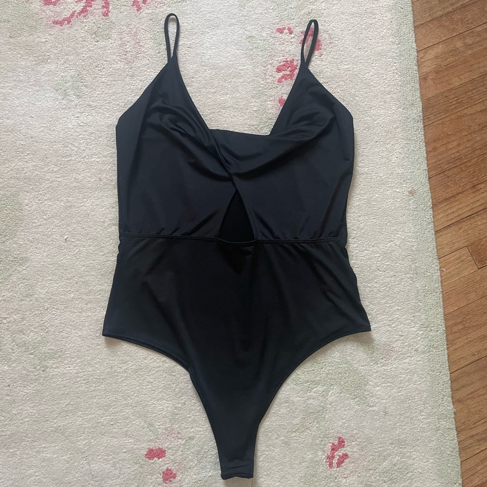 Nasty Gal twist front stomach cut out body suit
